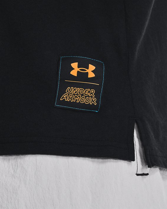 Men's UA Multi Logo Scribble Short Sleeve, Black, pdpMainDesktop image number 4